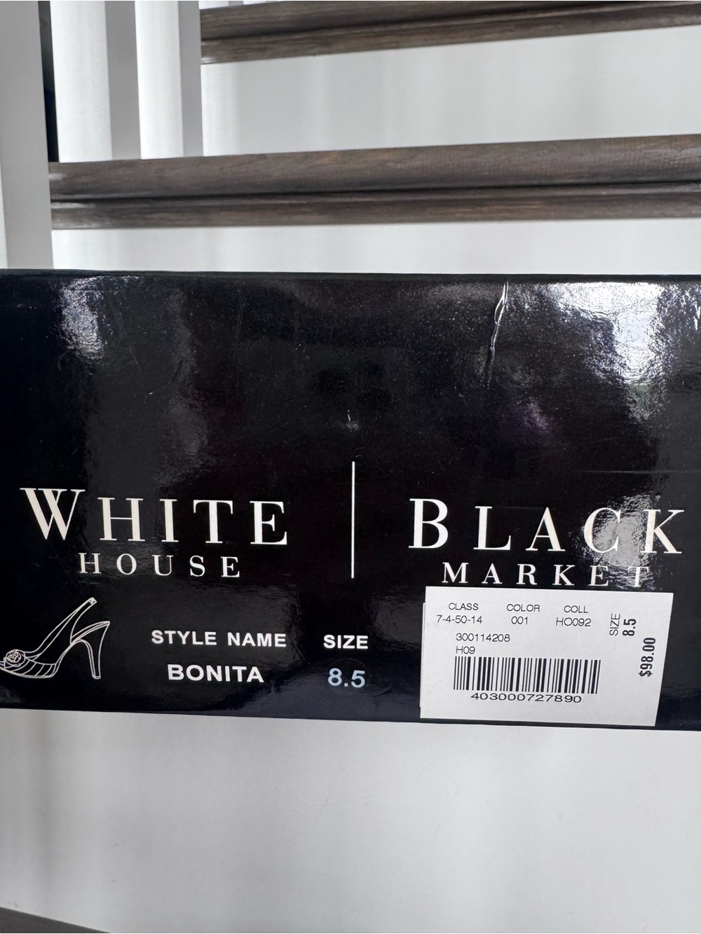 White House Black Market Bonita Heels in Black